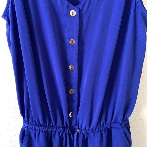 Guess Royal Blue Sleeveless Jumpsuit - Picture 4 of 12